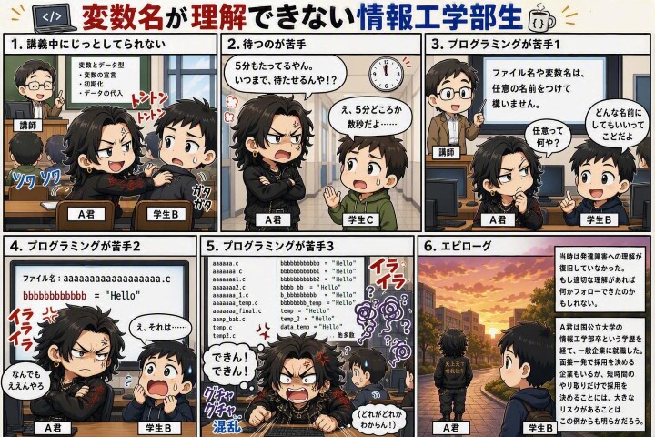 変数名が理解できない情報工学部生