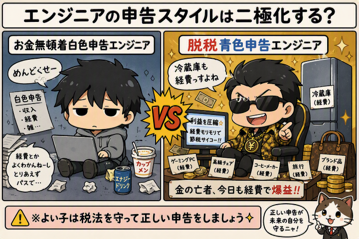 エンジニアの申告スタイルは二極化する?
