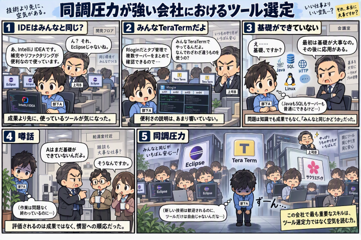 同調圧力が強い会社におけるツール選定